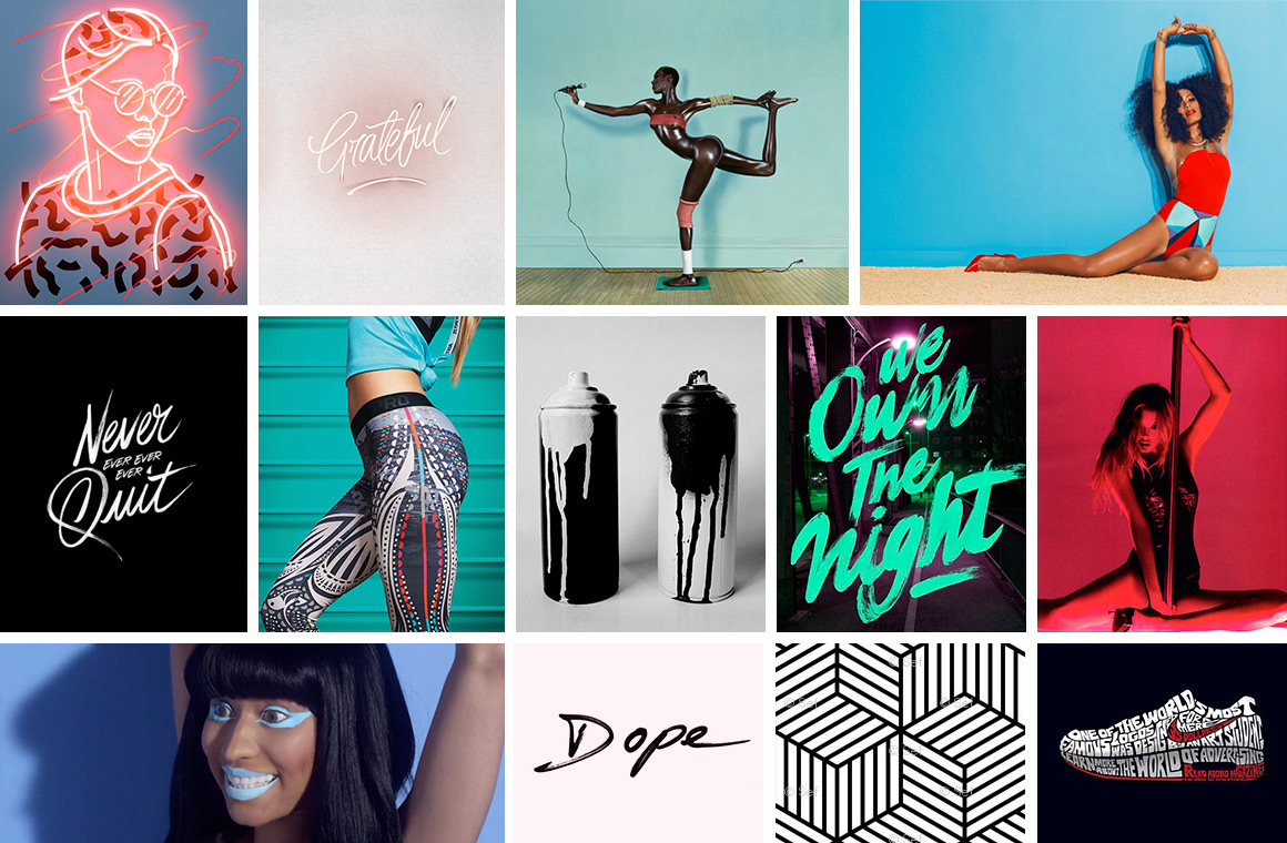 Moodboard and benchmarking for the Fanny J video clip, created by Antoine Desmeliers and Clémence Gerardin Makeieff