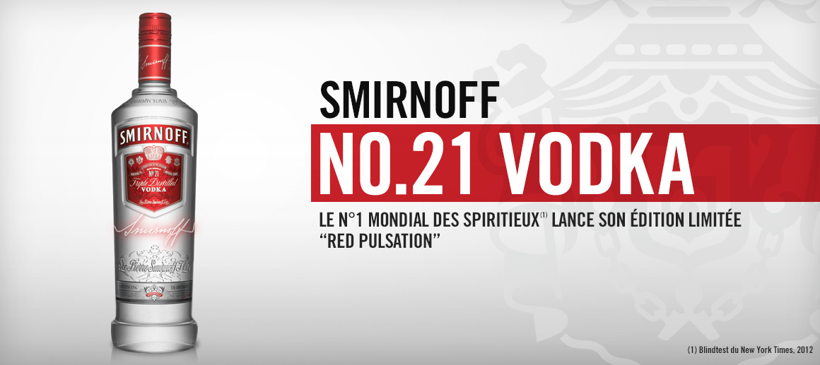 Banner Ad. for digital advertising campaign of Smirnoff Red Pulsation, created by Antoine Desmeliers, JWT Paris